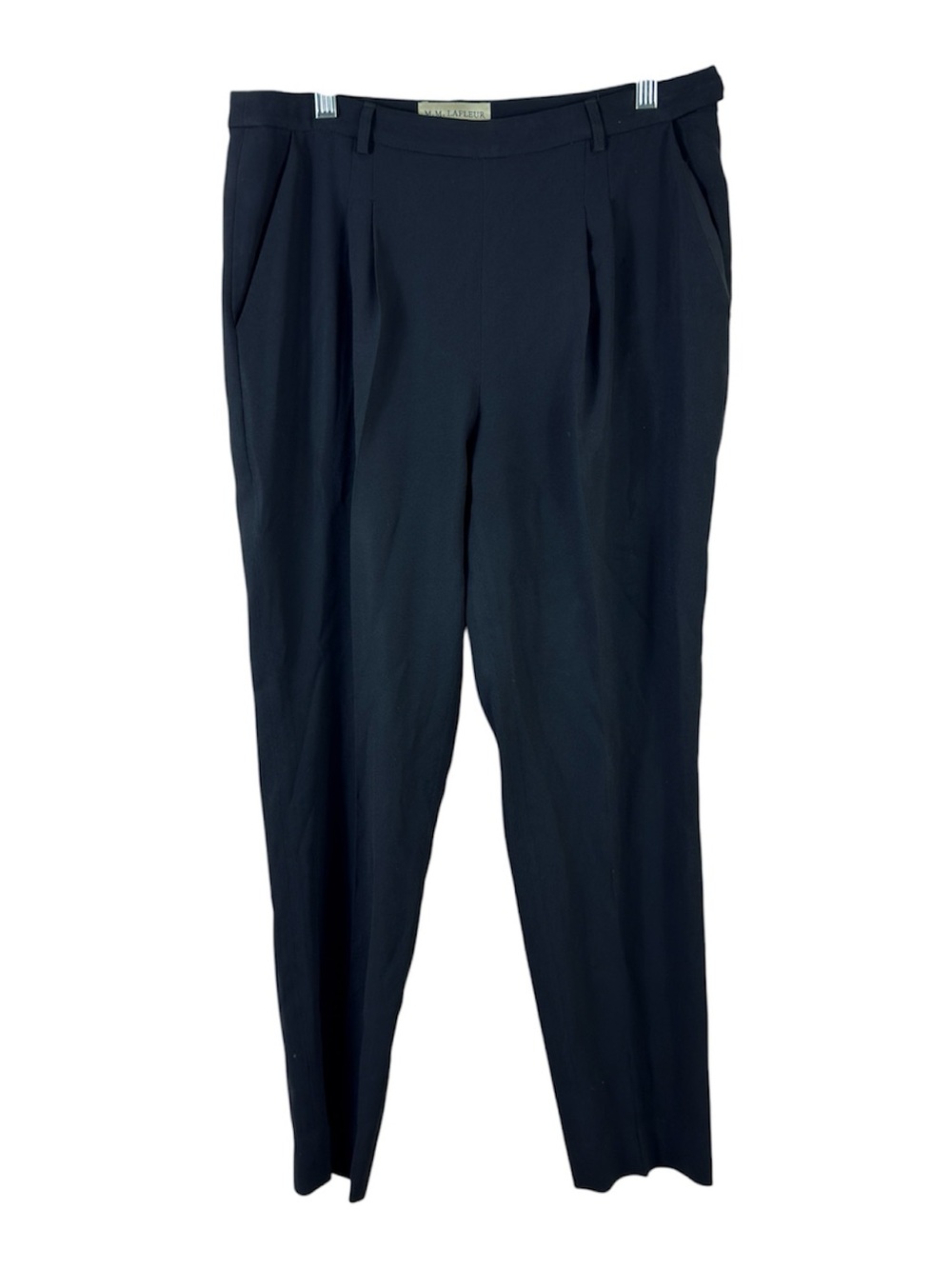 M. M. Lafleur womens size 6 black pleaterd front high rise trousers dress pants